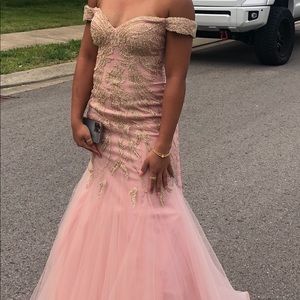 EUC Champagne and Gold Dress